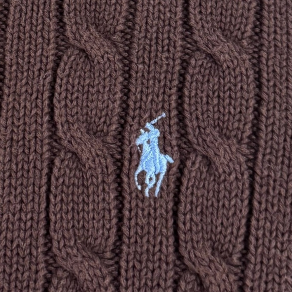 Ralph Lauren Classic Pony Crewneck Cable Knit Sweater - Picture 4 of 4